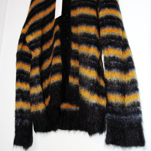 BNWT AW21 MARNI STRIPED FUZZY-WUZZY MOHAIR CARDIGAN 50 - Picture 6 of 11